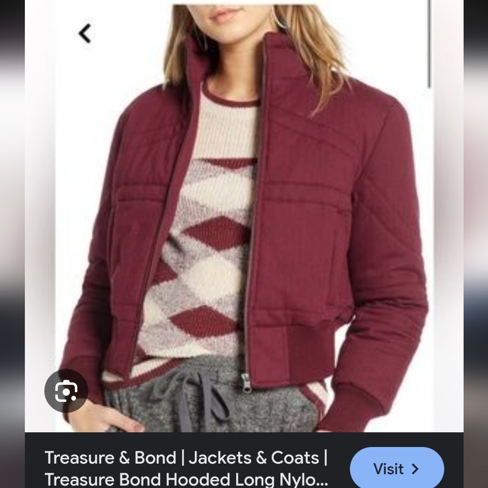 Treasure & Bond Burgundy Jacket